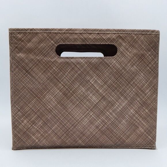Thirty-One Gifts Thirtyone 31 Collapsible Fold N' File Brown Storage Tote Bin - Picture 3 of 11
